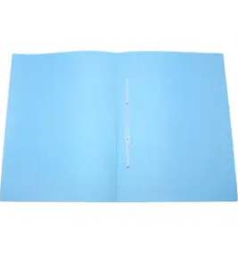 Pasta oficio fina com grampo linho azul pastel Dello