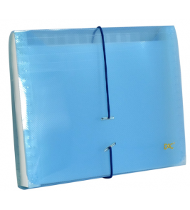 Pasta sanfonada dupla com 12 divisórias azul 6011pp-az Dac