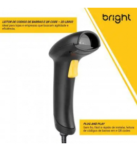 Leitor de código de barras qr code manual 2d Bright