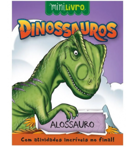 Livro história minilivro dinossauros alossauro 16 páginas Ciranda Cultural