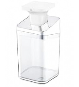 Dispenser para sabão líquido slim translucido cristal e branco UZ