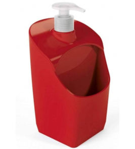 Dispenser para detergente e esponja vermelho 500ml UZ