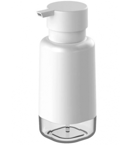 Dispenser para sabão líquido dual branco e transparente OU
