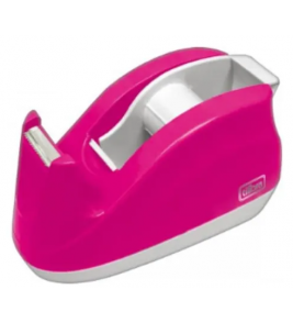 Porta durex dispenser escritório neon rosa Tilibra