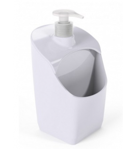 Dispenser para detergente e esponja branco 500ml UZ
