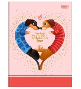 Caderno brochura capa dura universitário 80 folhas brownie Tilibra