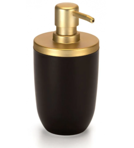 Dispenser para sabão líquido preto dourado 500ml Arthi