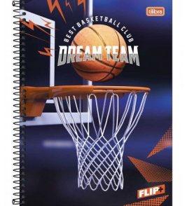 Caderno espiral capa dura 10 matérias 200 folhas flip+ masculino universitário Tilibra