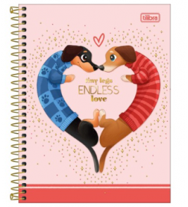 Caderno espiral capa dura 10 matérias' 120 folhas brownie colegial Tilibra