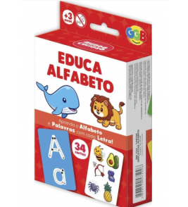 Jogo de cartas educa alfabeto com 34 jogos Ggb Plast