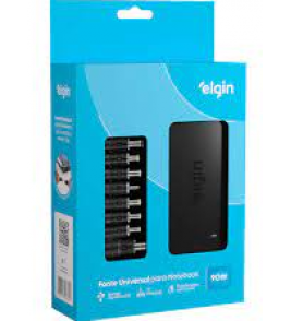 Carregador fonte universal para notebook 90w com 9 conectores Elgin