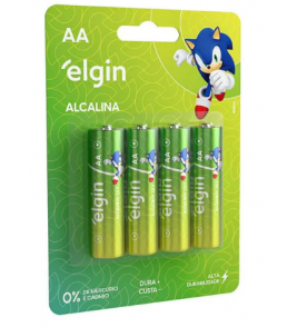 Pilha alcalina energy AA 1.5v com 4 lr6 Elgin