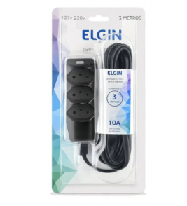 Extensão macho/fêmea 3t 2p 3 metros Elgin