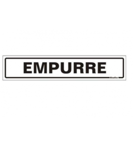 Placa sinalizadora poliestireno 5x25cm (empurre) Sinalize 