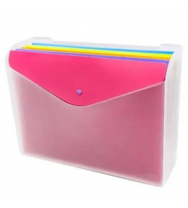 Caixa arquivo full color com 5 pastas envelope cores Dello