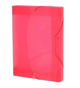Pasta oficio 55mm com elástico vermelha Acp