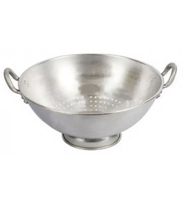 Escorredor alumínio industrial n45 com pé 2 alças Alumínio Salvador