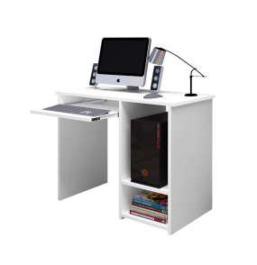 Escrivaninha Inglaterra branca 81,5cm com suporte para teclado J&A Móveis 