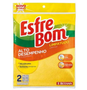  Pano multifuncional microfibra amarelo 40x38cm esfrebom Bettanin