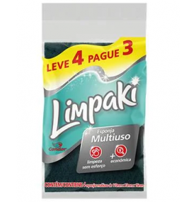 Esponja abrasiva com 4 limpaki 105x73x18mm Condor