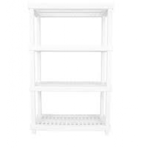 Estante plastica 4 prateleiras retangular 80x40 maxx branca Injeplastec