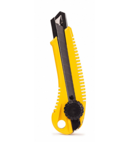Estilete 18mm largo profissional amarelo Lyke