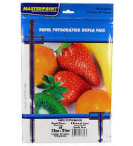 Papel a4 glossy dupla face 220g 210x279mm Masterprint