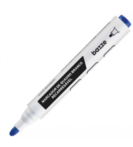 Marcador para quadro branco azul recarregável Bazze