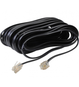 Extensão para telefone lisa 5 metros rj11 4 vias preto Storm