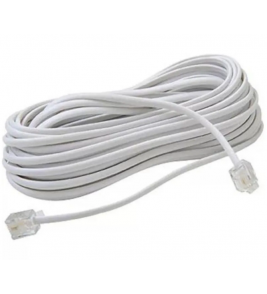 Extensão para telefone lisa 2 metros branca Interneed