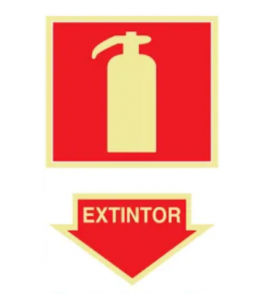 Placa sinalizadora poliéster 20x30 (extintor fotoluminoso) Sinalize