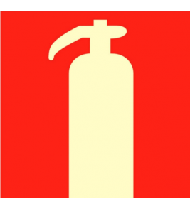 Placara sinalizadora fotoluminoso 15x15 (extintor de incêndio) Sinalize