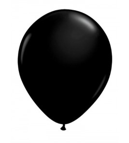 Balão liso 8 preto com 50 unidades Fest Ball