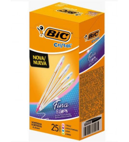 Caneta esferográfica cristal fina cores 0.8mm Bic