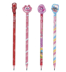 Lápis de escrever grafite com borracha fini cores Leo e Leo