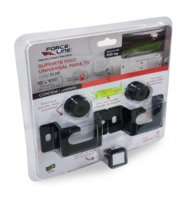 Suporte para tv slim universal fixo 10/100 preto Force Line