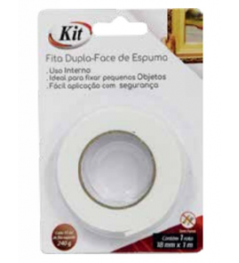 Fita dupla-face espuma 18mmx2.7mt banana KIT