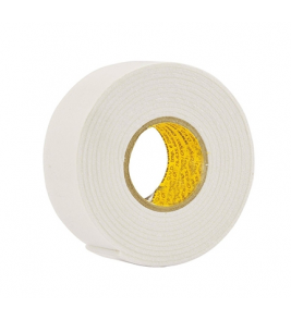 Fita dupla-face 12mmx1.5mt com espuma branca Eurocel