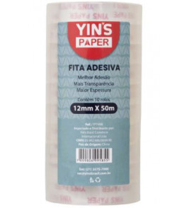 Fita adesiva 12mmx50mt transparente (durex P) Yins Paper