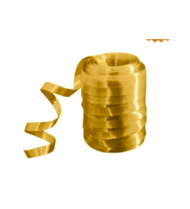 Fitilho plástico 5mmx50m dourado Make+