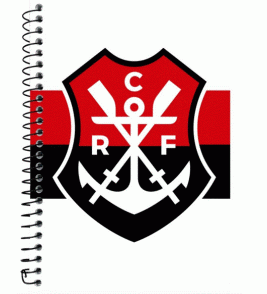 Caderno espiral capa dura 20 matérias 320 folhas flamengo universitário Kit
