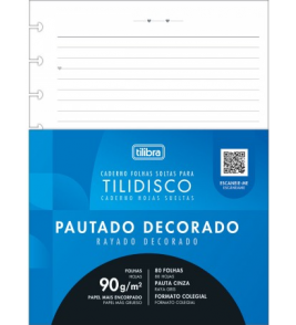 Folhas para tilidisco universitário 90gr 80 folhas Tilibra