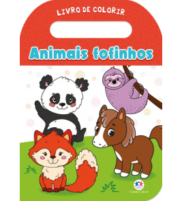 Livro para colorir com alça animais fofinhos Ciranda Cultural