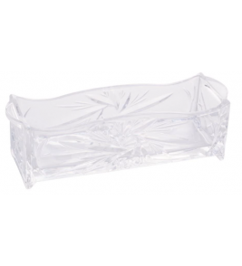 Porta talher cristal transparente prima 27x8x9cm Lyor