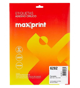 Etiqueta laser 33.9x101.6mm caixa com 25 folhas (6282) Maxprint