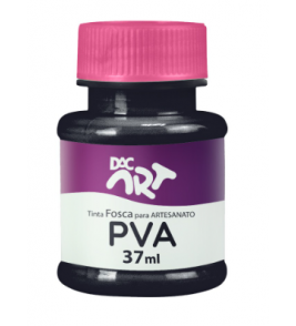 Tinta para artesanato pva fosca preto 37ml Dac