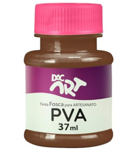 Tinta para artesanato pva fosca marrom 37ml Dac