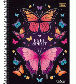  Caderneta espiral capa dura 1/8 80 folhas bloom Tilibra