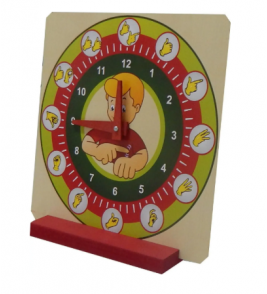 Relógio educativo libras mdf Fundamental Brinquedos