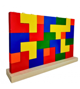 Bloco de encaixe vertical com 10 pinos 25 peças md Fundamental Brinquedos